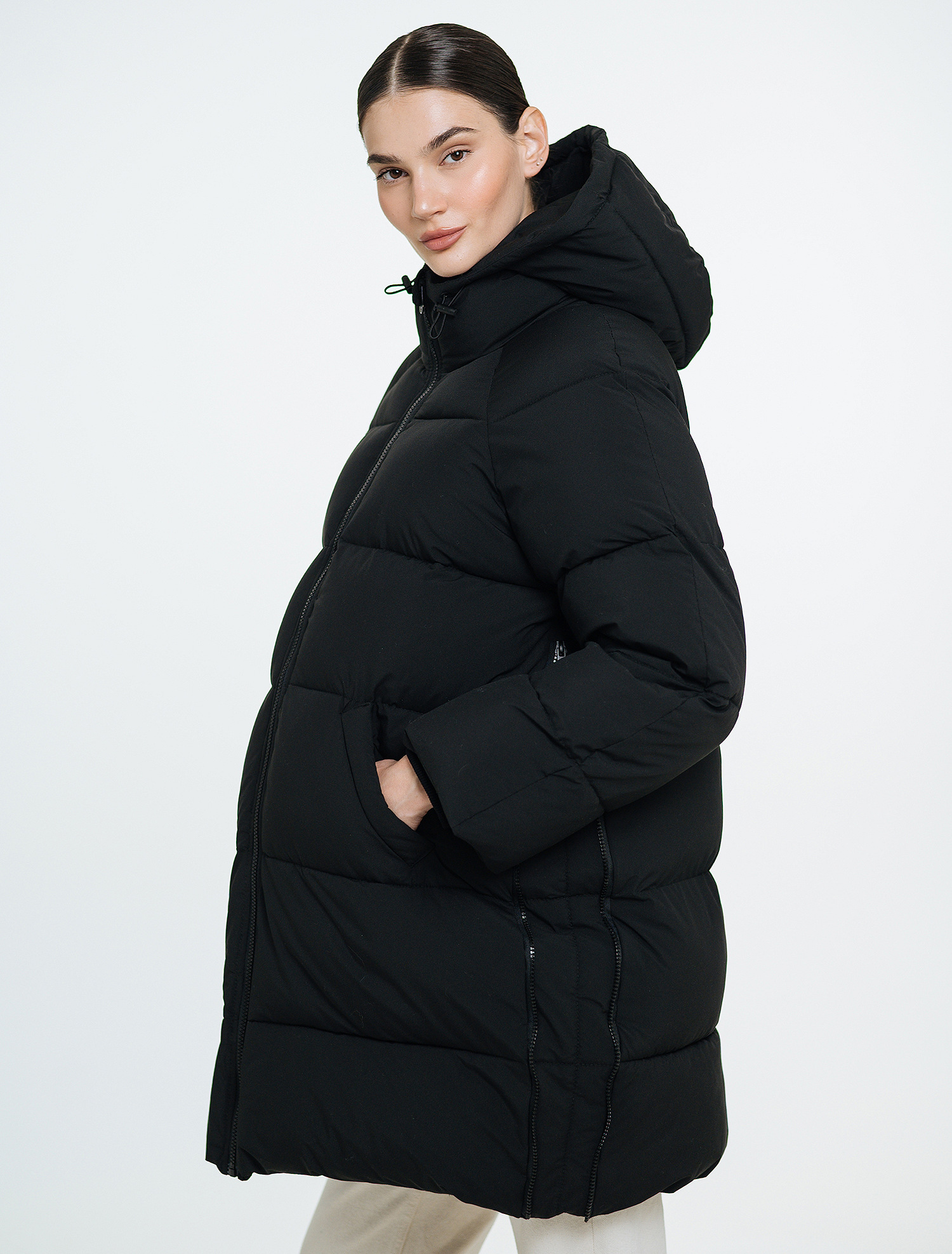 Love & Carry 3-in-1 black winter maternity and babywearing jacket