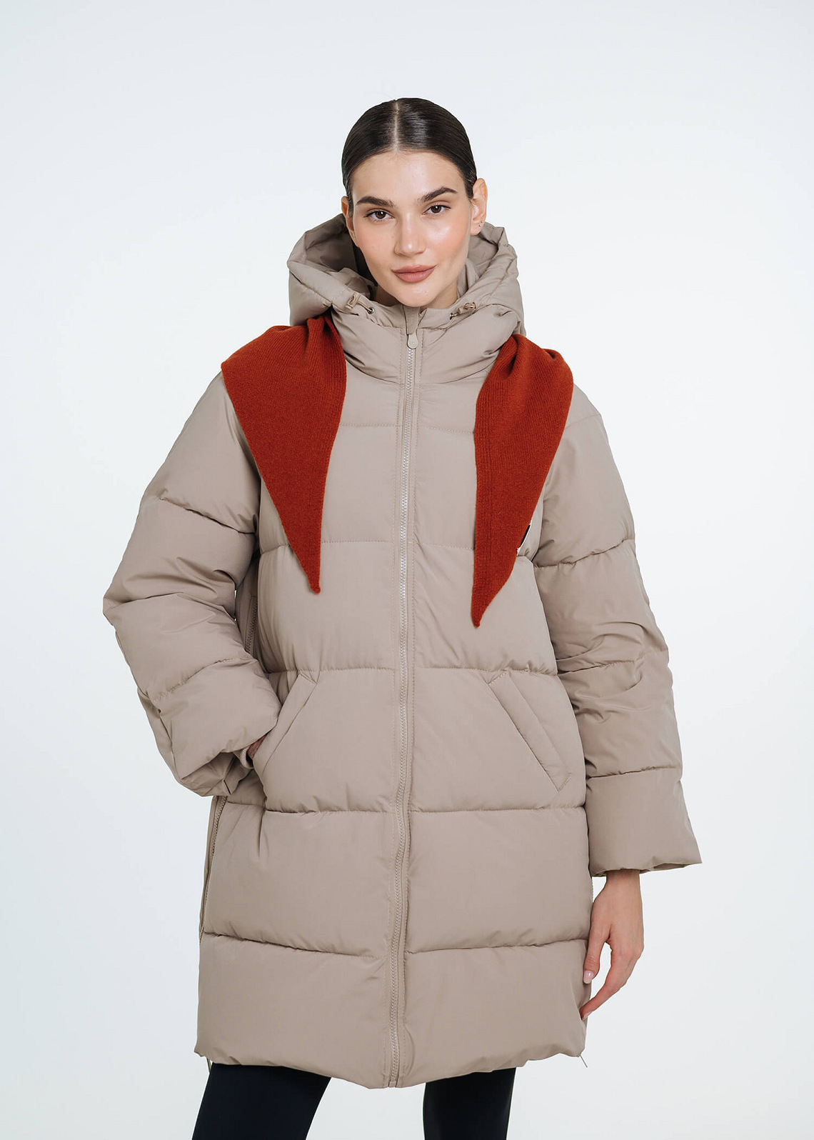 Love & Carry 3-in-1 beige winter maternity and babywearing jacket