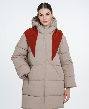 Love & Carry 3-in-1 beige winter maternity and babywearing jacket