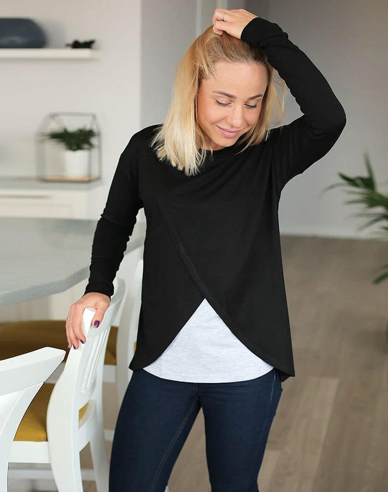 Double-layer Maternity & nursing long sleeve