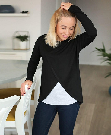 Double-layer Maternity & nursing long sleeve
