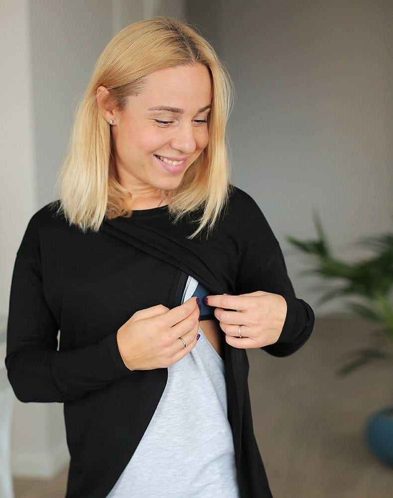 Double-layer Maternity & nursing long sleeve