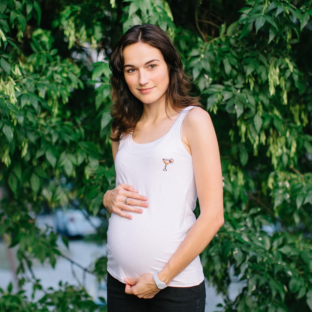 Maternity & nursing tank top White