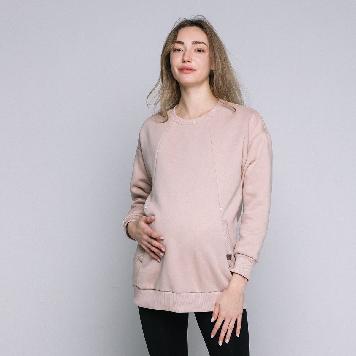 Warm maternity & nursing oversize sweatshirt