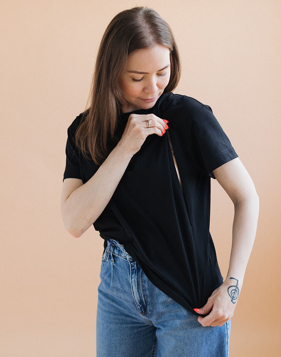 Umstands- und Still-T-Shirt in Übergröße