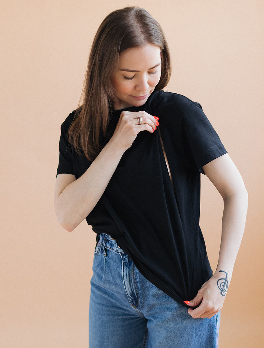Umstands- und Still-T-Shirt in Übergröße