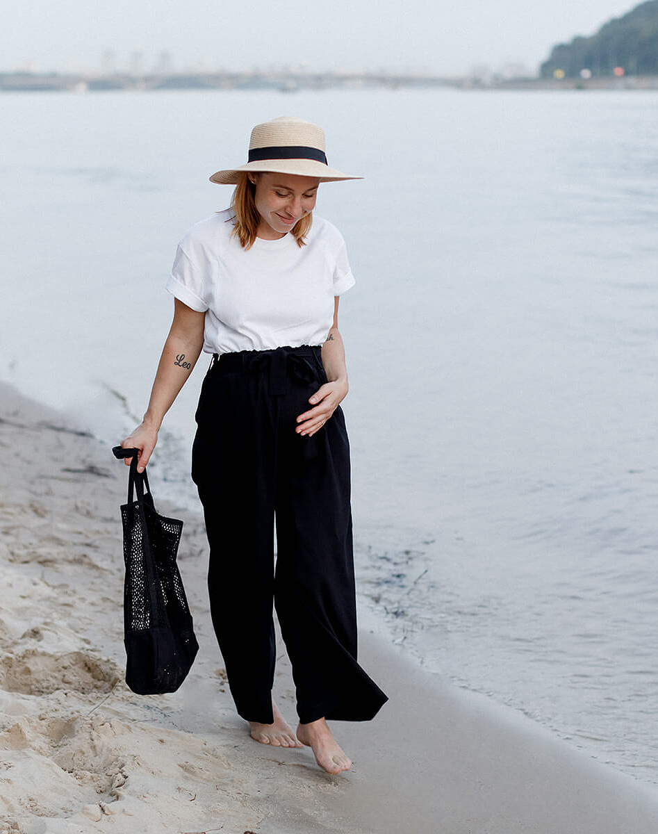 Lightweight maternity culottes