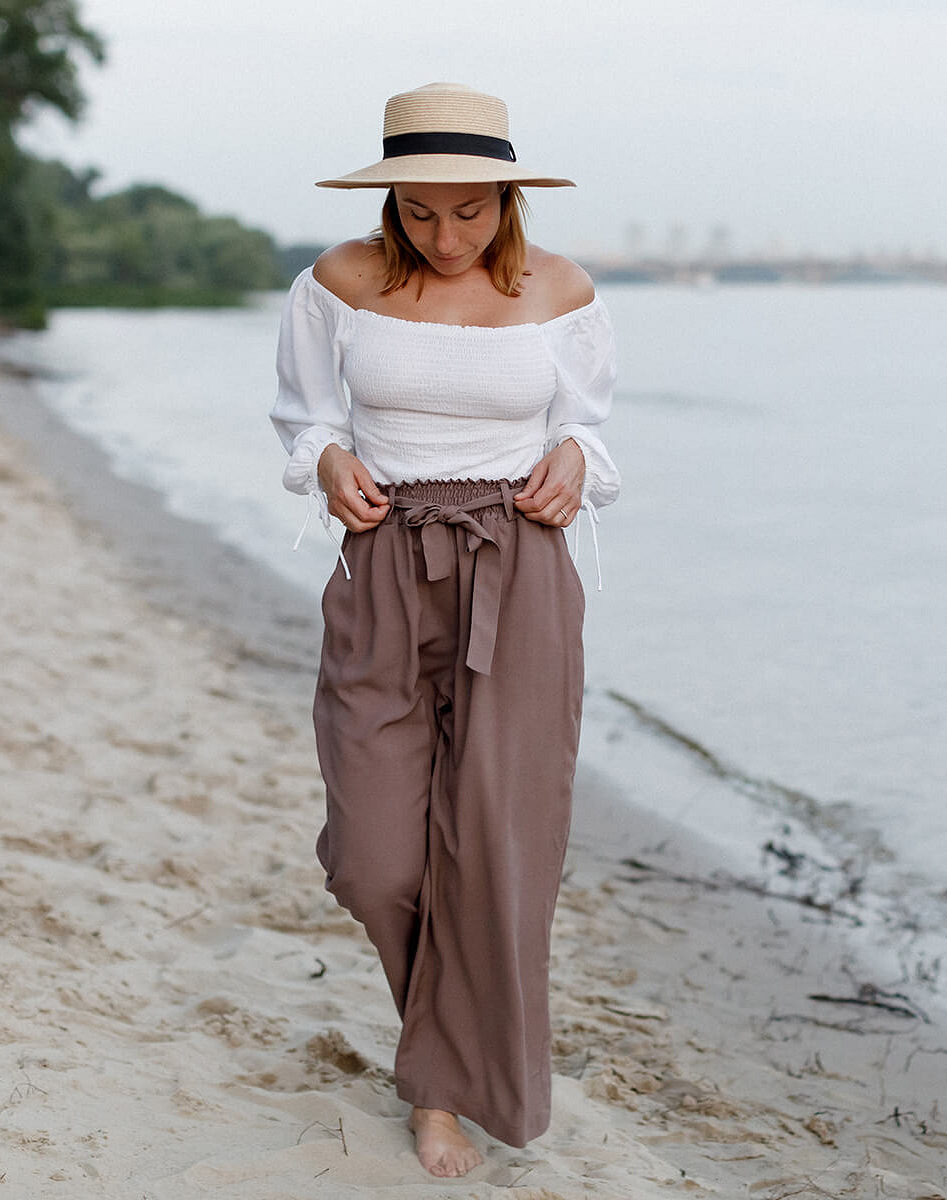 Lightweight maternity culottes