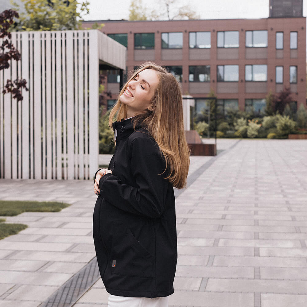 4 in 1 Softshell maternity babywearing jacket