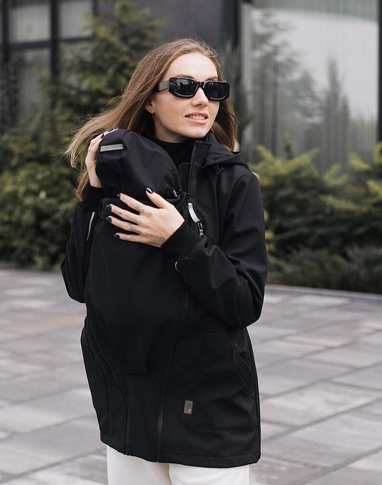 4 in 1 Softshell maternity babywearing jacket