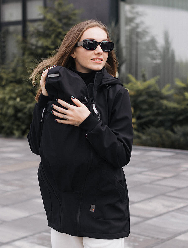 4 in 1 Softshell maternity babywearing jacket