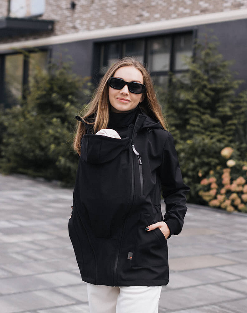 4 in 1 Softshell maternity babywearing jacket