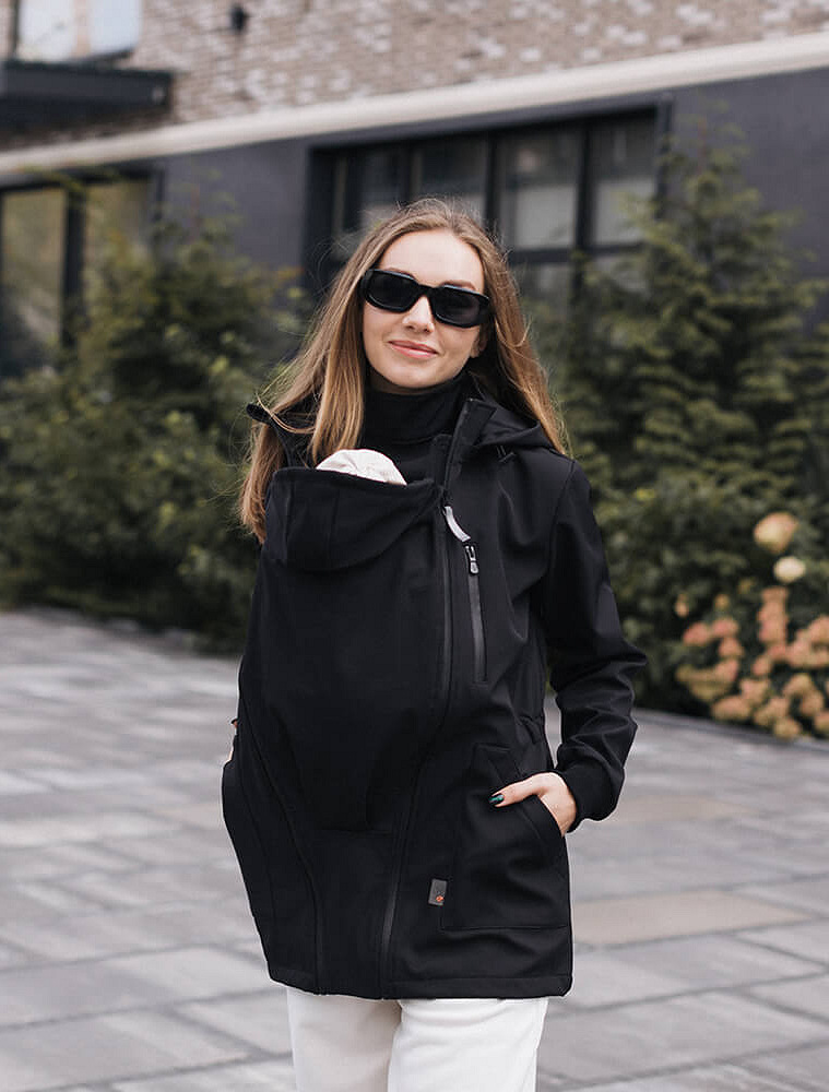 4 in 1 Softshell maternity babywearing jacket