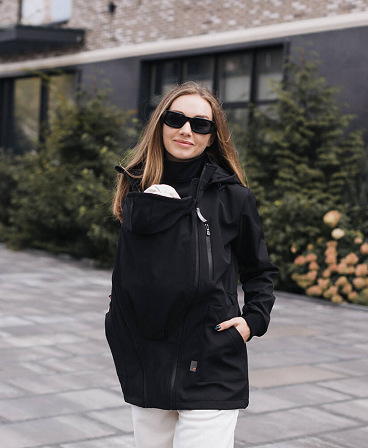 4 in 1 Softshell maternity babywearing jacket