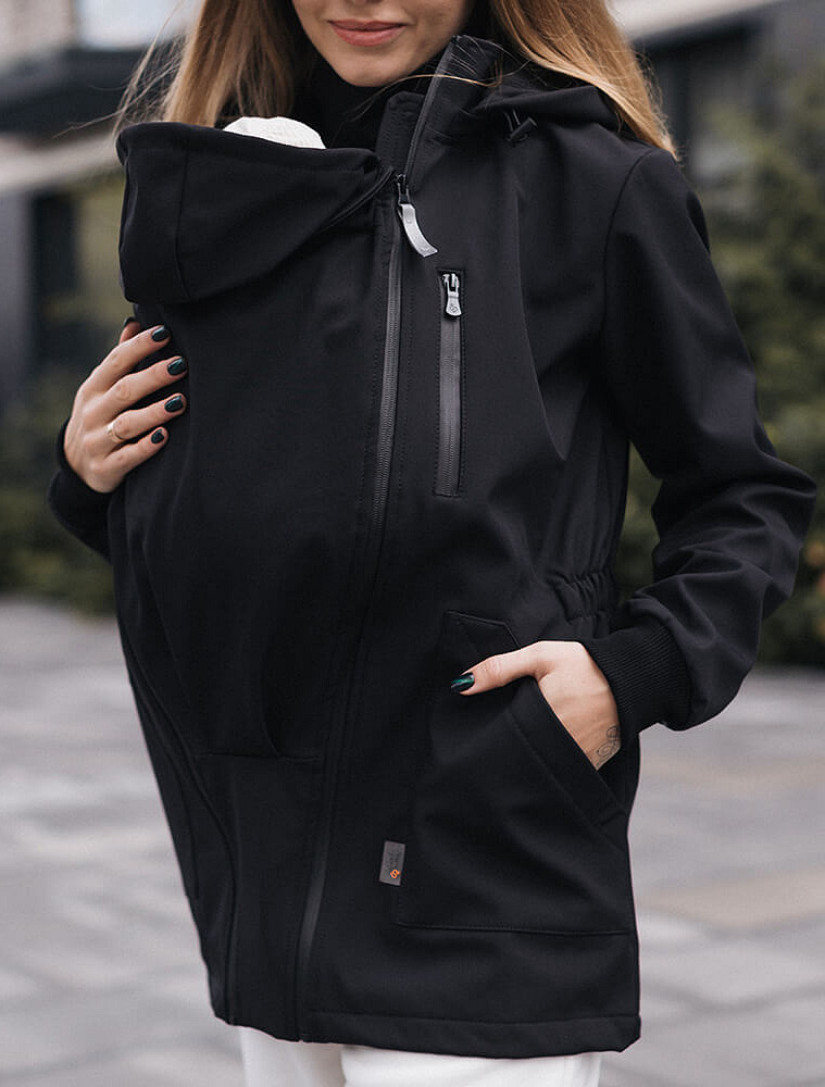 4 in 1 Softshell maternity babywearing jacket