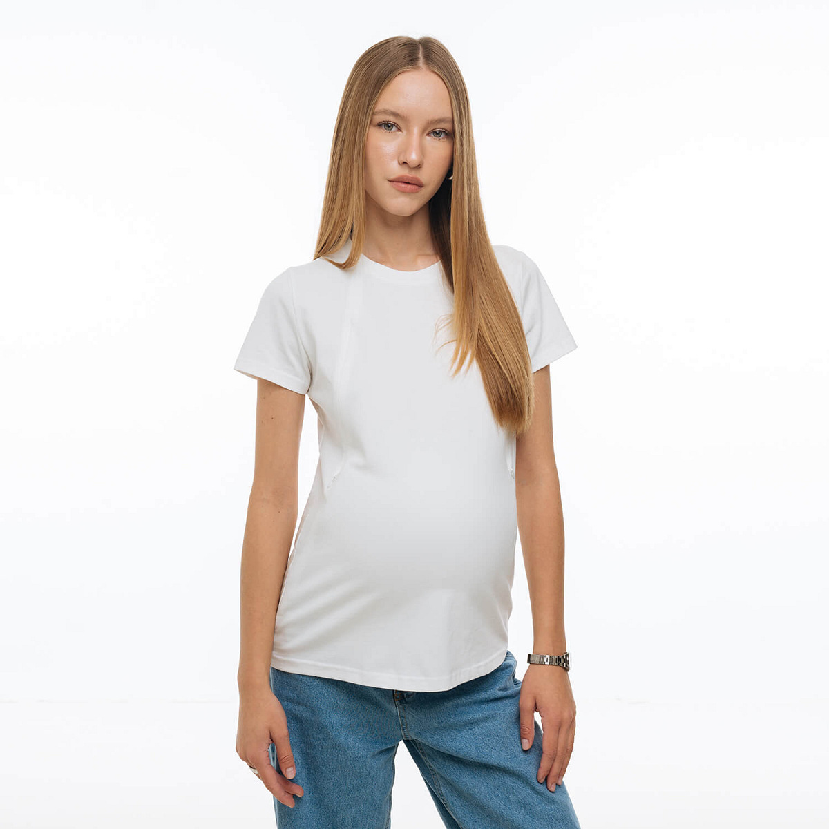 Straight fit maternity and nursing t-shirt