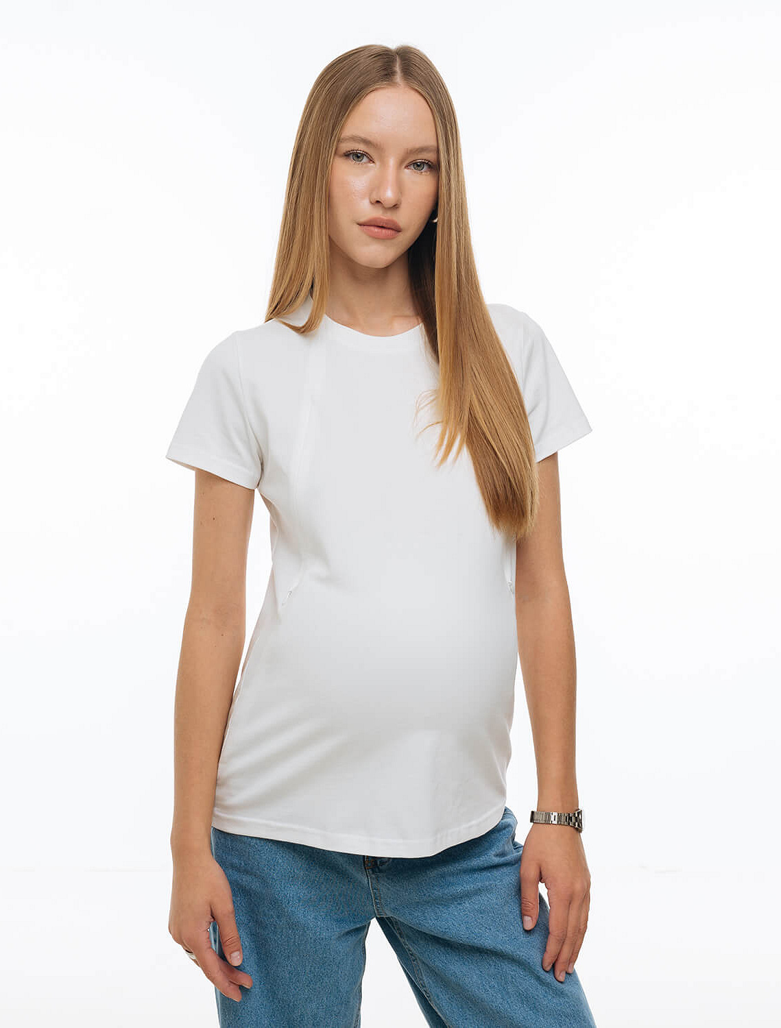 Straight fit maternity and nursing t-shirt