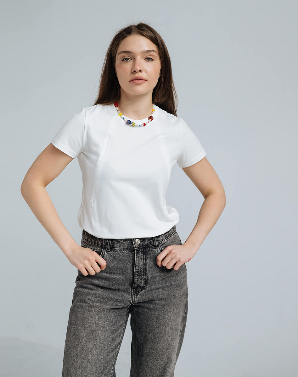Straight fit maternity and nursing t-shirt