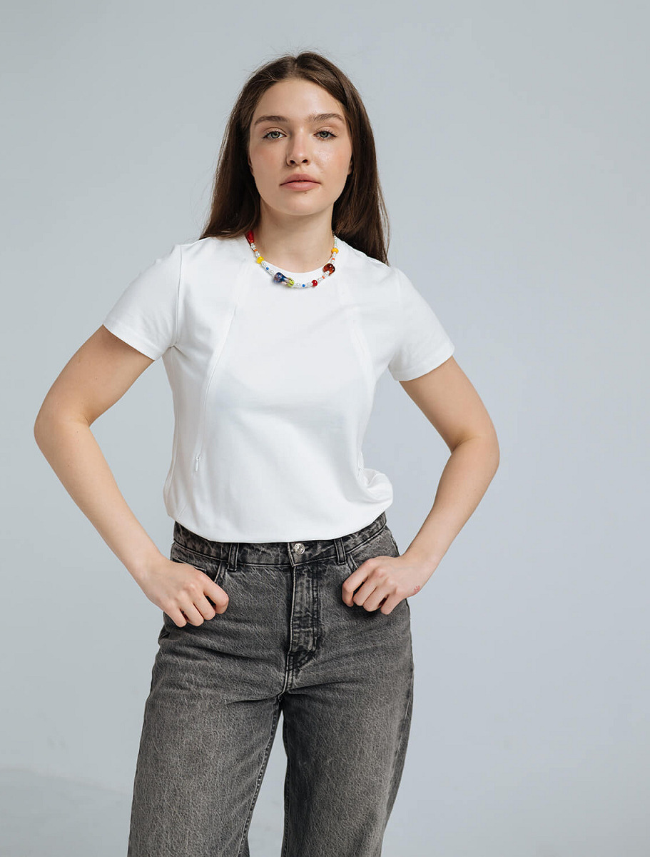 Straight fit maternity and nursing t-shirt