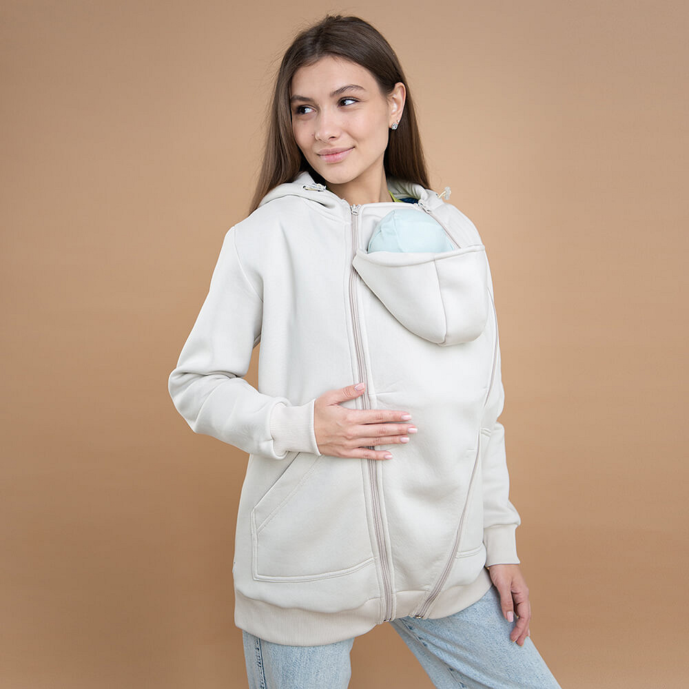 Warm maternity and babywearing hoodie