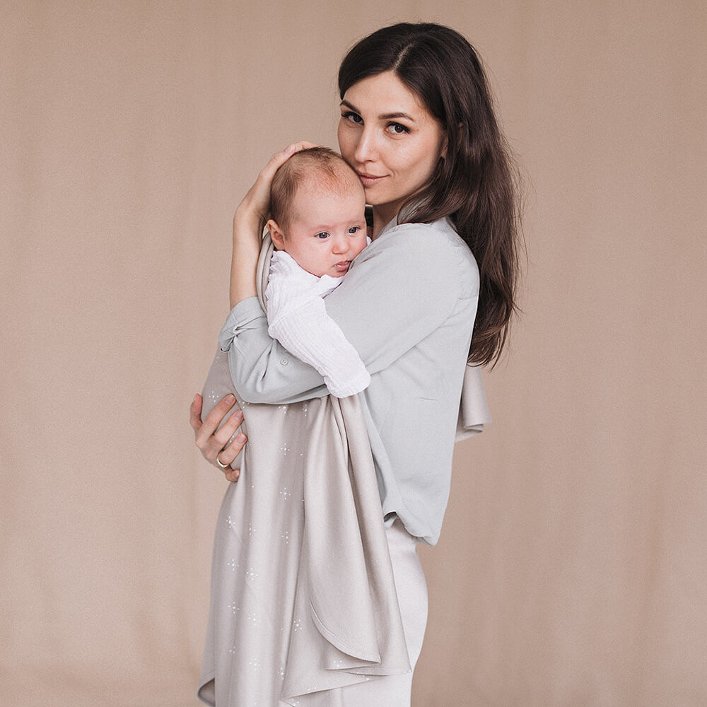 Stretchy swaddle blanket 110 x 90 cm