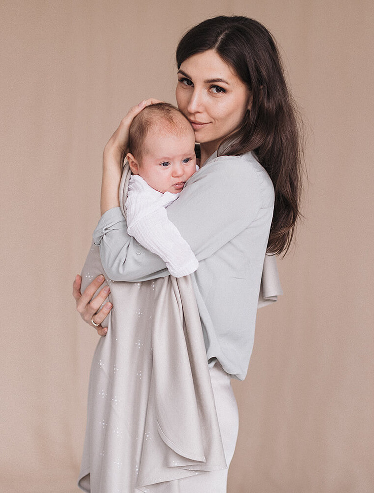 Stretchy swaddle blanket 110 x 90 cm