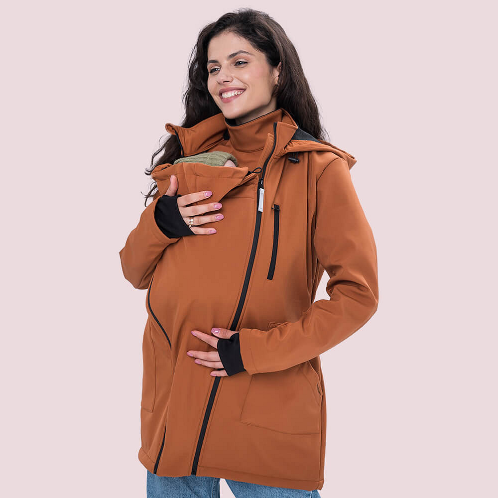 4 in 1 Softshell maternity babywearing jacket