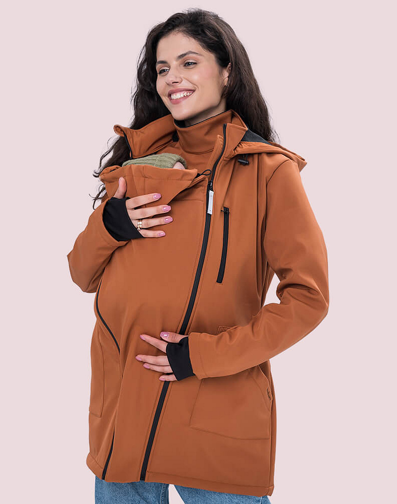 4 in 1 Softshell maternity babywearing jacket