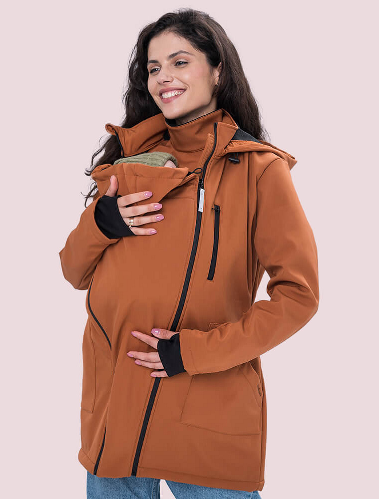 4 in 1 Softshell maternity babywearing jacket