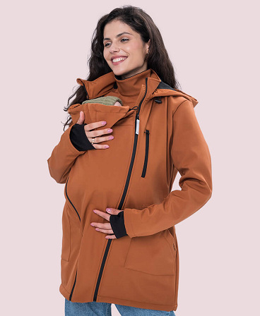4 in 1 Softshell maternity babywearing jacket