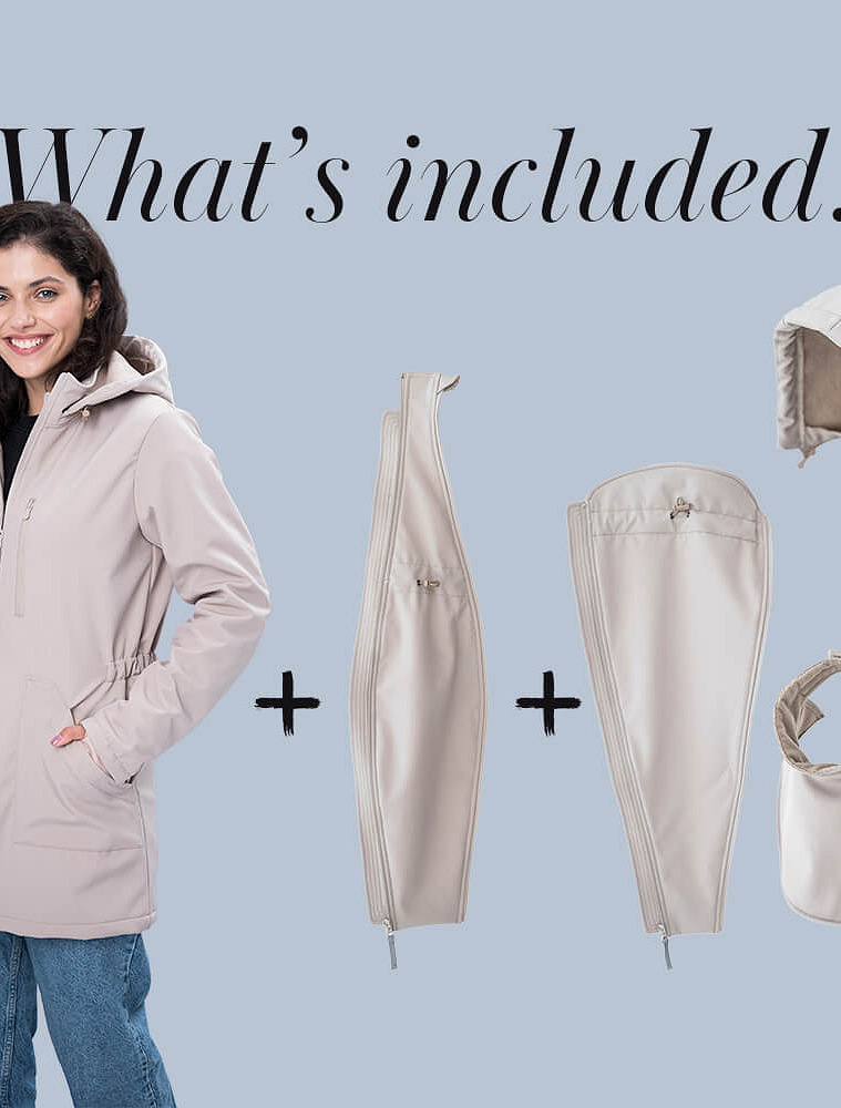 4 in 1 Softshell maternity babywearing jacket