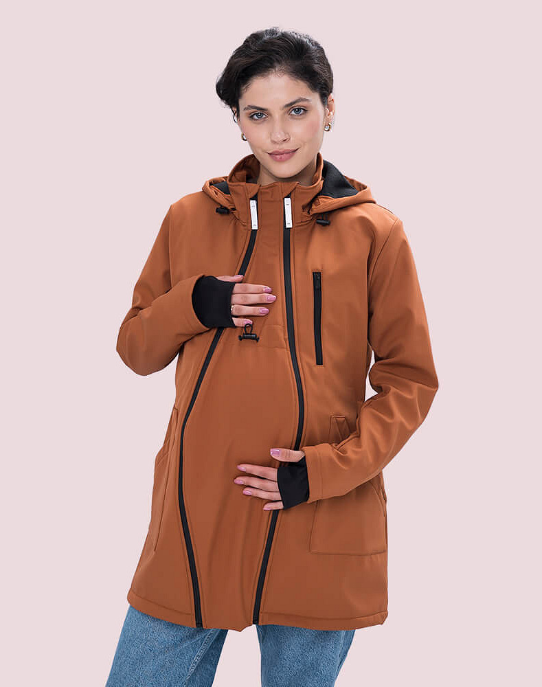 4 in 1 Softshell maternity babywearing jacket