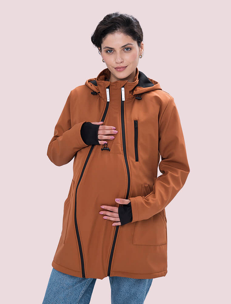4 in 1 Softshell maternity babywearing jacket