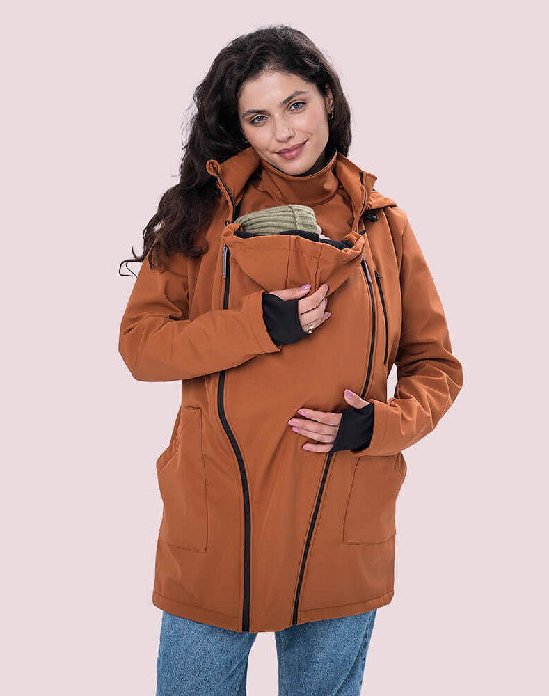 4 in 1 Softshell maternity babywearing jacket
