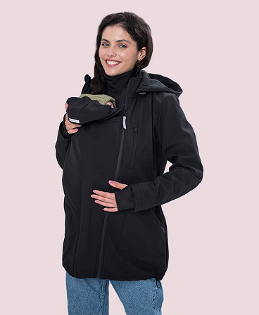 4 in 1 Softshell maternity babywearing jacket