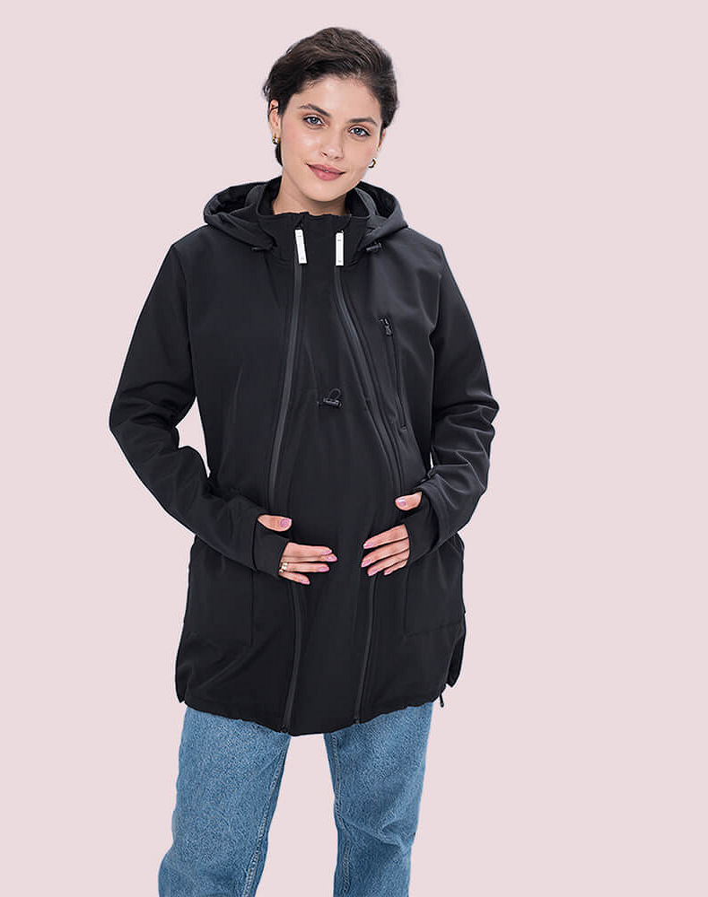 4 in 1 Softshell maternity babywearing jacket