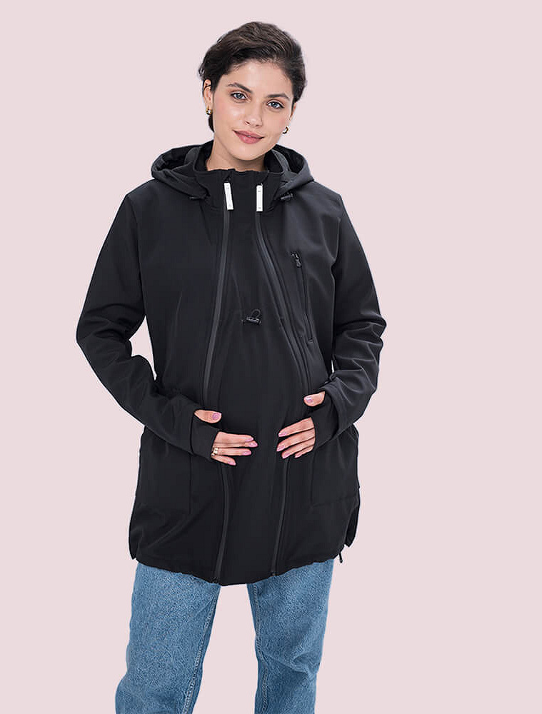 4 in 1 Softshell maternity babywearing jacket