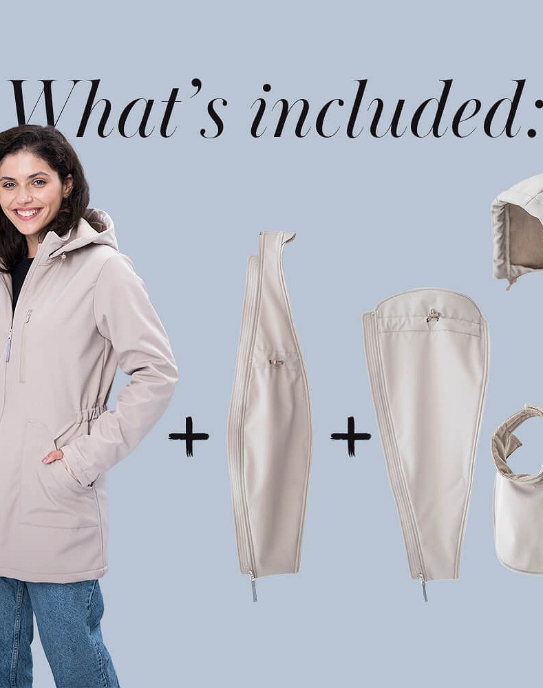 4 in 1 Softshell maternity babywearing jacket