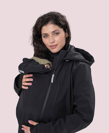 4 in 1 Softshell maternity babywearing jacket