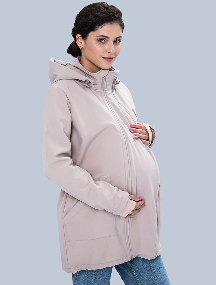 4 in 1 Softshell maternity babywearing jacket