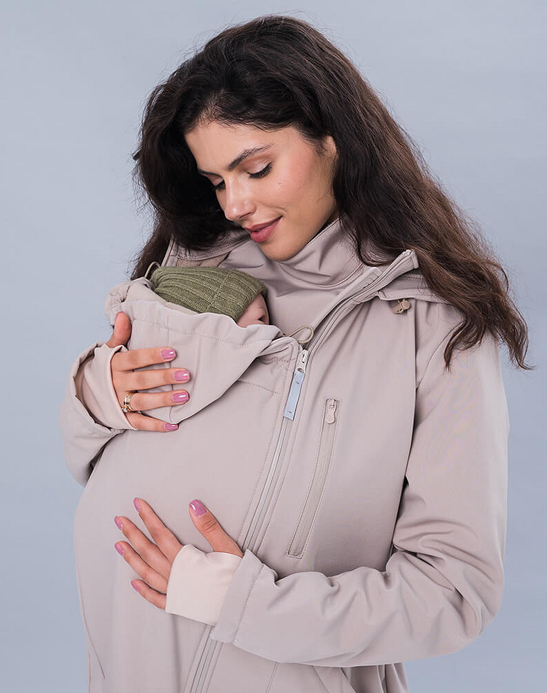 4 in 1 Softshell maternity babywearing jacket