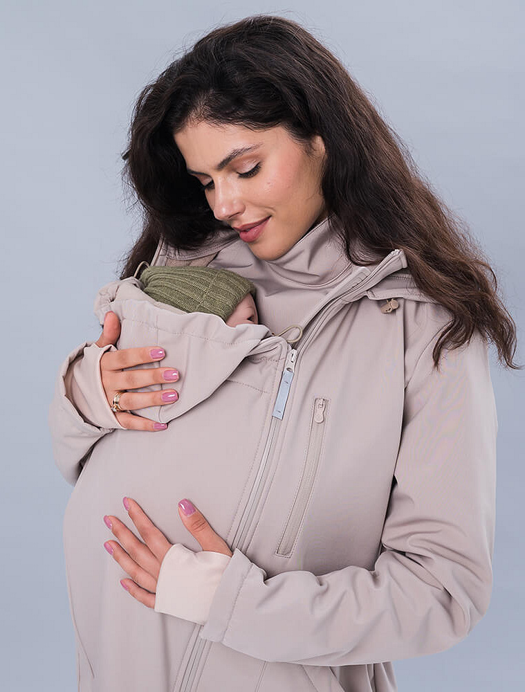 4 in 1 Softshell maternity babywearing jacket
