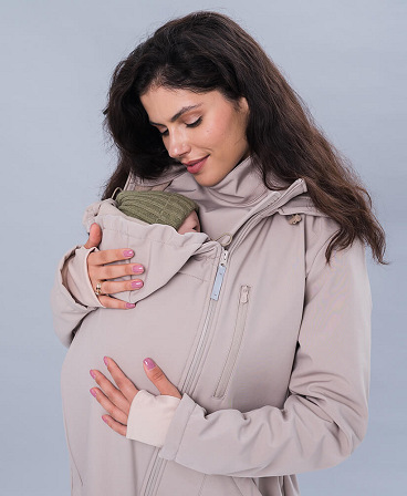 4 in 1 Softshell maternity babywearing jacket