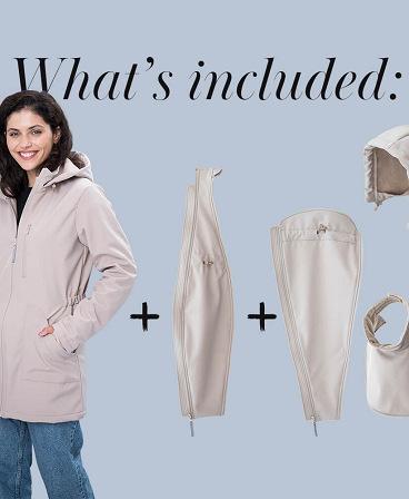 4 in 1 Softshell maternity babywearing jacket