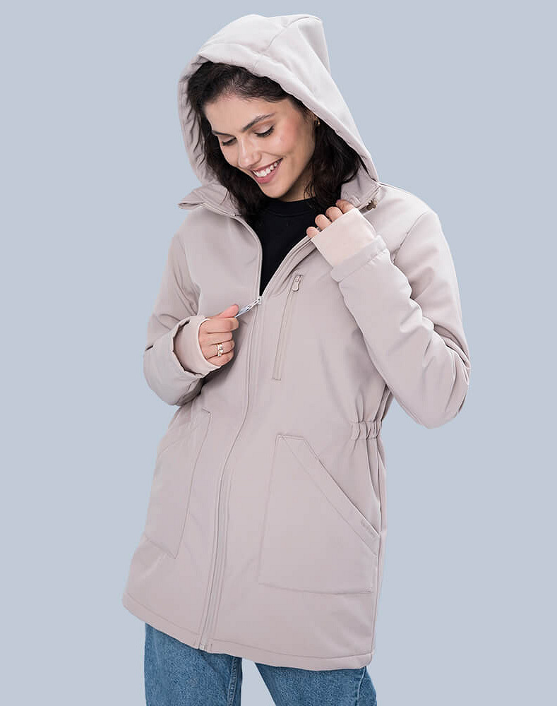 4 in 1 Softshell maternity babywearing jacket
